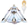 Genshin Lumine Cosplay Costume with Honorable Knight Traveler Full Adult Costume for School Genshin Impact with Size [Excellent Quality] Wig, (Little