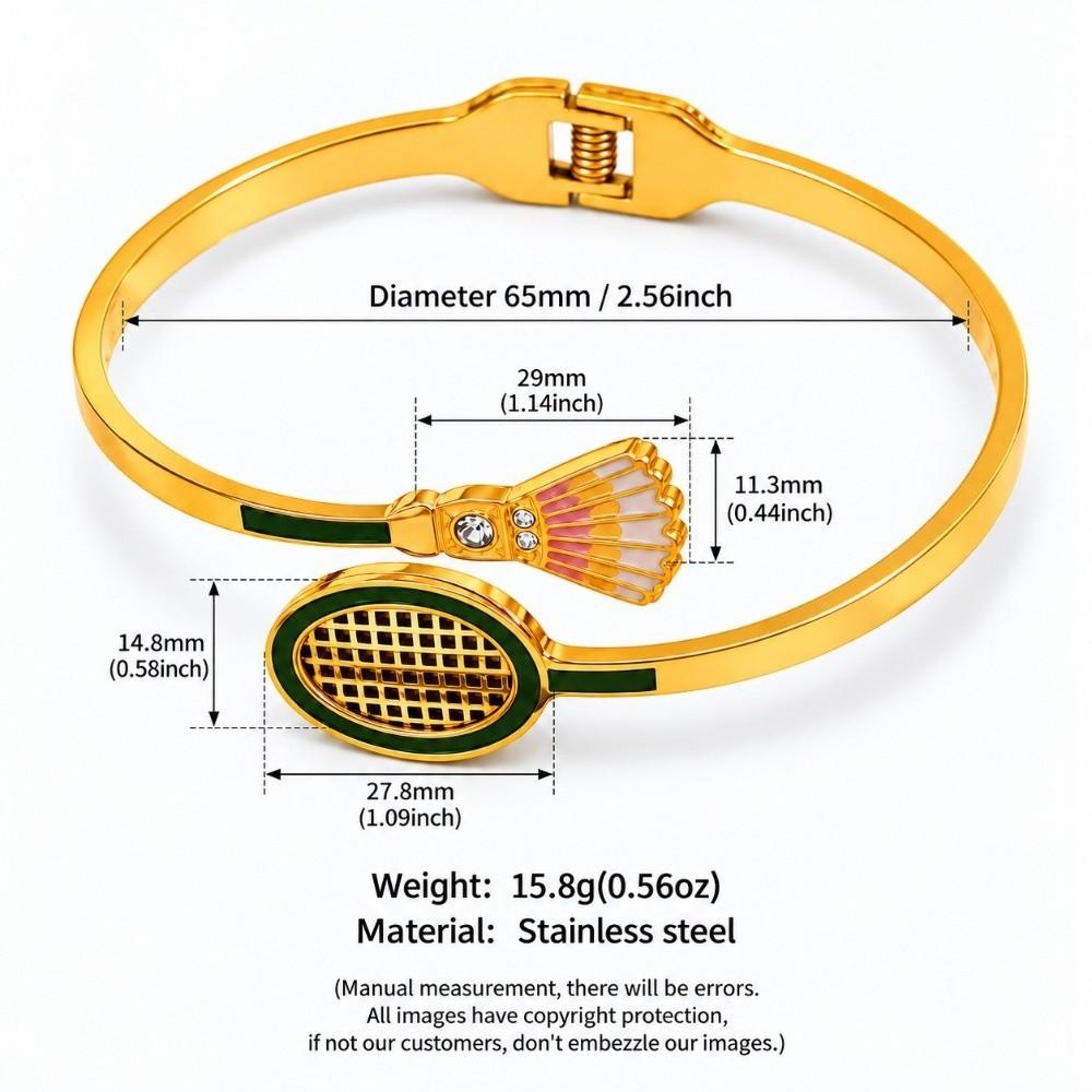 Rugby Baseball Golf Ball Sports Bracelets Non-fading Open Bangles Bracelets for Women Lady's Gift