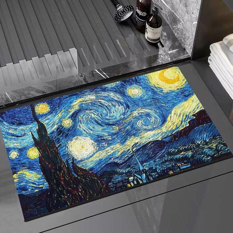 Bathroom special floor mat, diatom mud absorbent quick-drying carpet, household toilet, bathroom door non-slip foot pad