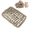 Rabbit Activity Mat Woven Seagrass Protector Chew Toy Mat for Bunny Chinchilla Hamsters