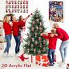 Kätzchen Adventskalender 2025 2D Acryl Katzenanhänger Weihnachtsbaumdeko 24 Tage Weihnachten Countdown Kalender Geschenk Für Katzenliebhaber