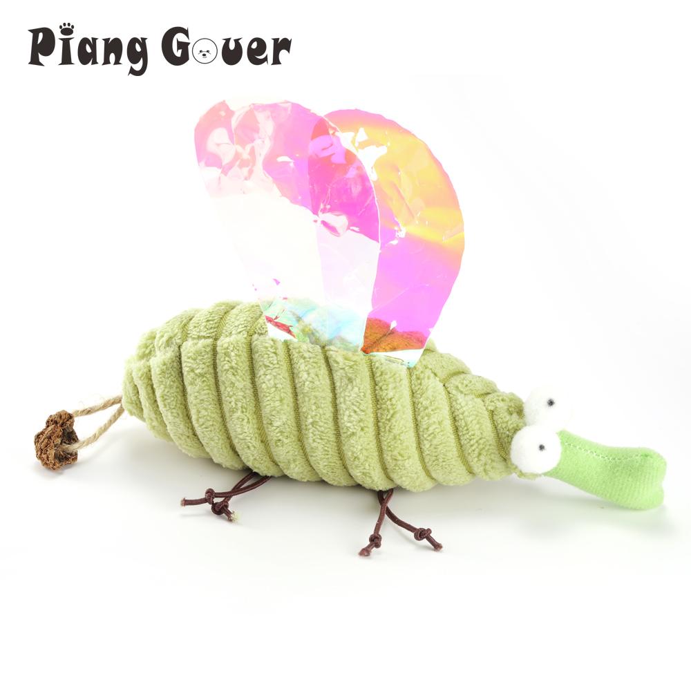 Plush Mosquito Bite Cat Toy with Catnip Interactive Wings Galls Fruit Kitty Chew Pet Toy