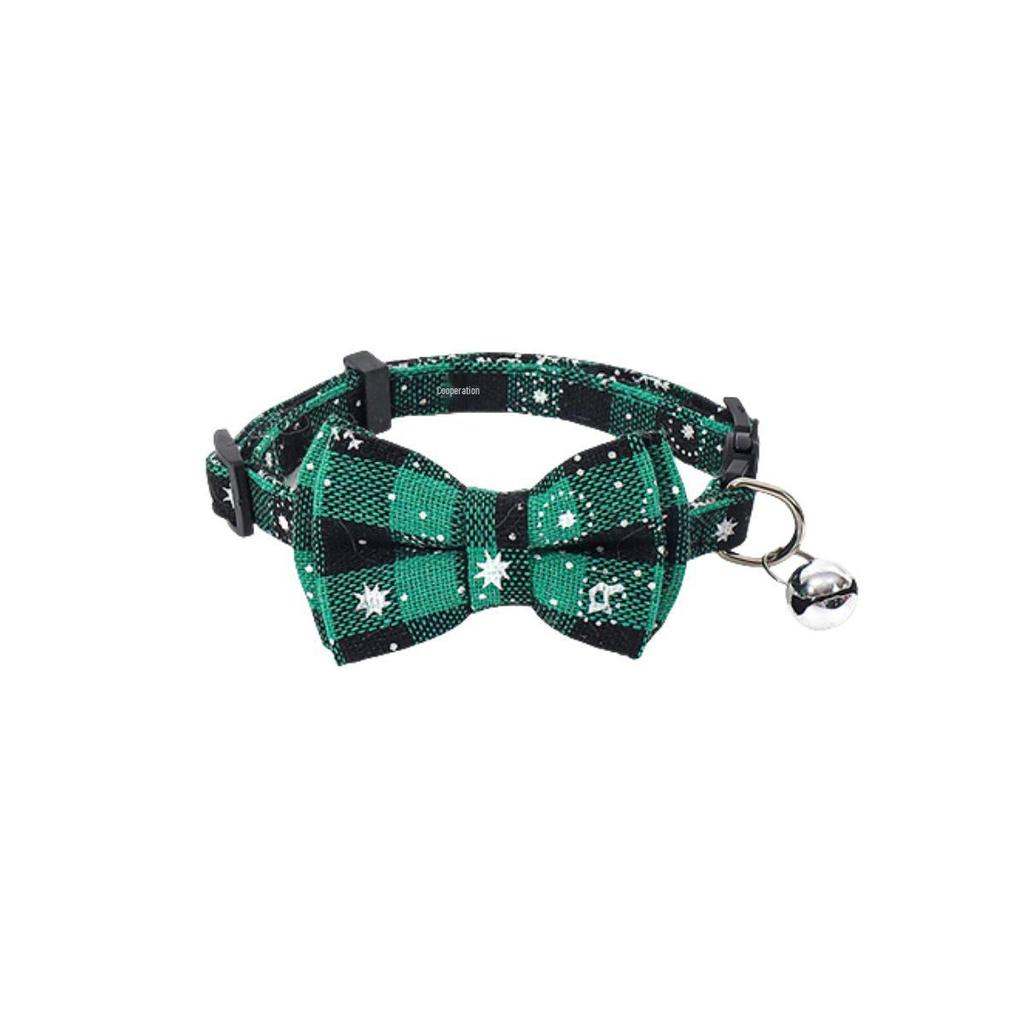 Christmas Bow Tie Collar for Cats and Dogs - Festive Holiday Pet Collar