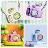 Summer Kids' Cute Drop-Proof Camera Straw Cup - High Temperature Resistant Crossbody Water Bottle