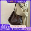 2025 New Retro Premium Soft Leather Shoulder Bag Fashionable Versatile Casual Dumpling Bag Large Capacity Commuter Tote Bag