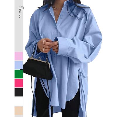 New Versatile Women'S Long Style Sexy Casual Fashionable Comfortable High-End T-Shirt Top Base Shirt