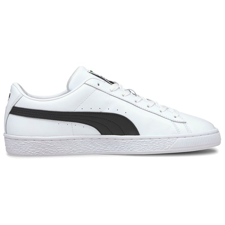 PUMA Basket Classic 21 Unisex White Black Low Top Sneakers 374923-02
