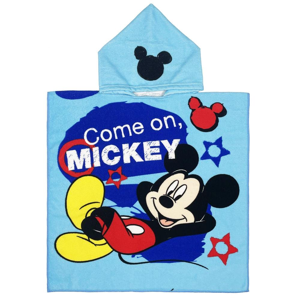 Sommer-Mikrofaser-Badeponcho mit Aufdruck für Kinder, Badetuch mit Kapuze, das nicht fusselt oder ausbleicht, Alter 2-10