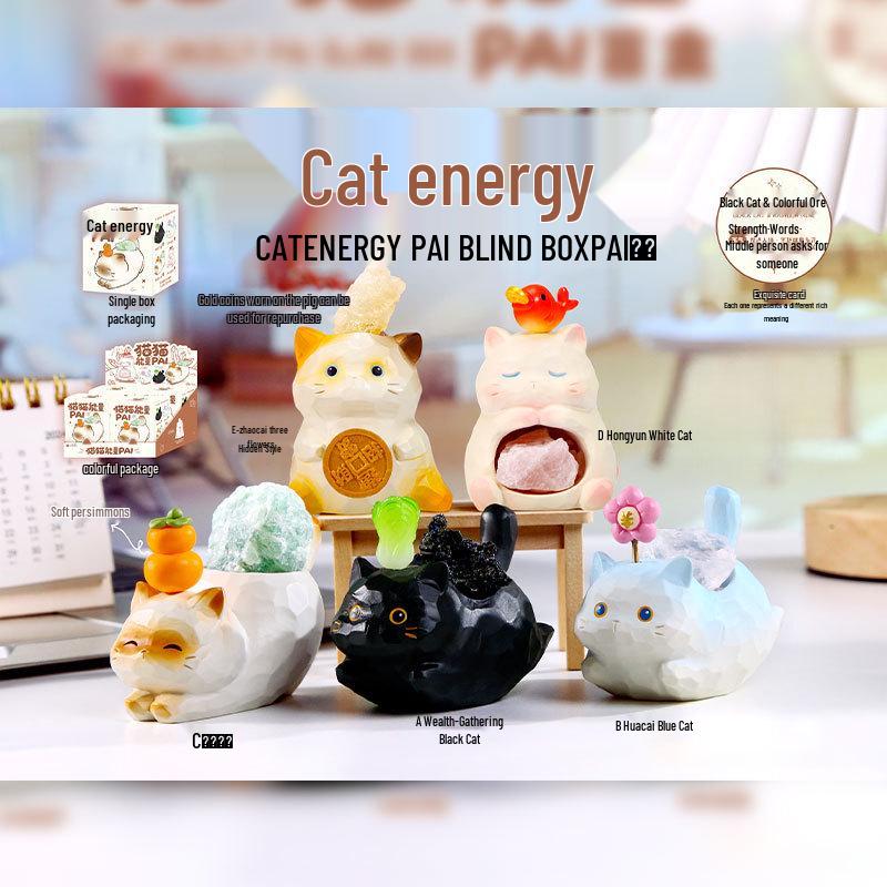Chao Wan Super Stable Emotion Little Fairy Luo - Second Wave Flocked Blind Box Cute Desktop Decoration Ornament.
