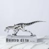 Resin Handicraft Silver Replica Animal Ornament Tyrannosaurus Rex Dinosaur Hollow Skeleton Decorative Figurines Home Decoration
