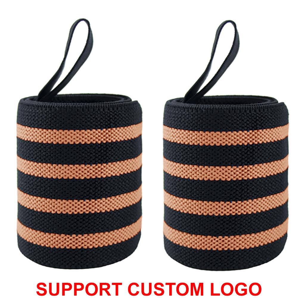 1 Pair Extra Strength Wrist Support Brace Straps Weight Lifting Wrist Wraps Gym Training Fitness Bandage Custom Logo