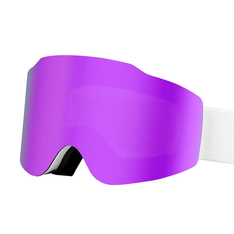 Magnetic double-layer anti-fog ski goggles, outdoor sports glasses, compatible with prescription lenses, UV protection goggles