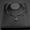 Hiphop Punk Nietenstern Anhänger Halskette für Männer Frauen Gothic Geometrisch Metall Spleiß Halskette Y2K Rock Schmuck Zubehör