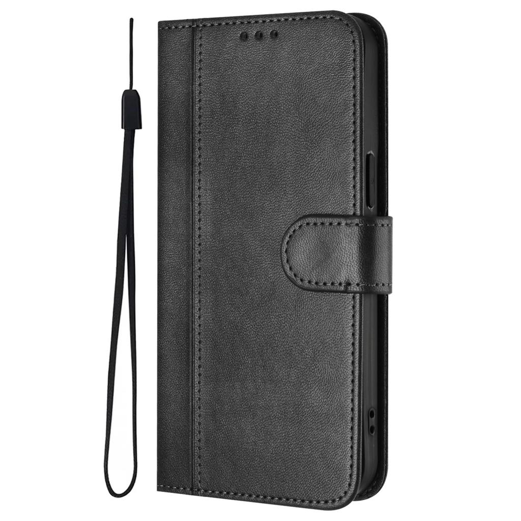 For Motorola Edge 60 5G/60 Fusion 5G Cases Wallet Stand Retro Texture Leather Phone Cover with Lanyard