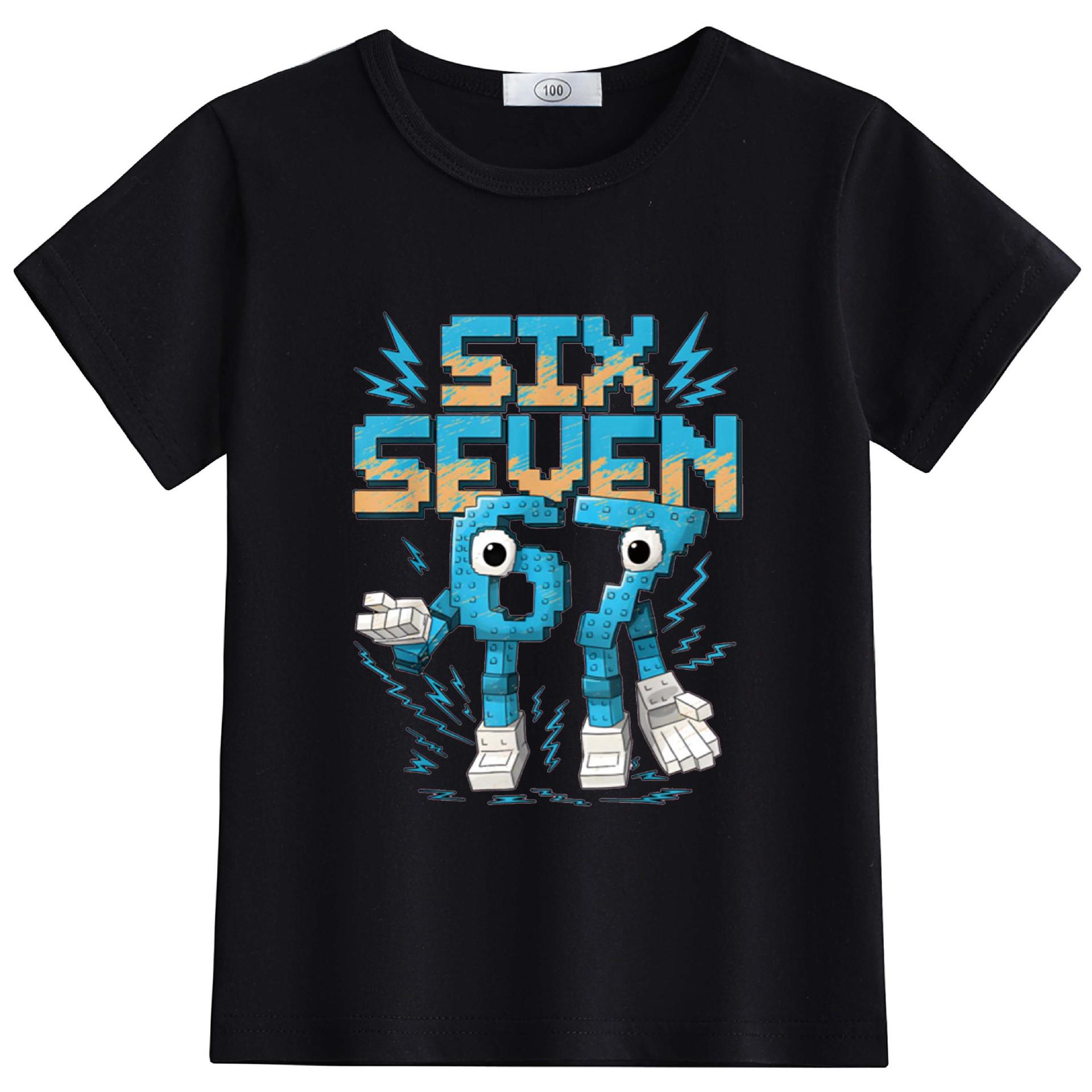 Available: StealABrainrot Kids  Summer Round-Neck Light Short Sleeve T-shirt 63301 150 чёрный