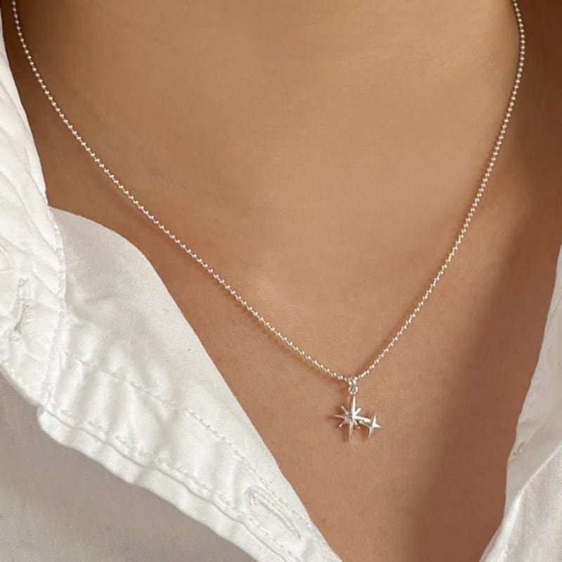 

GETMEBLING Two Star Necklace ONE(N409)