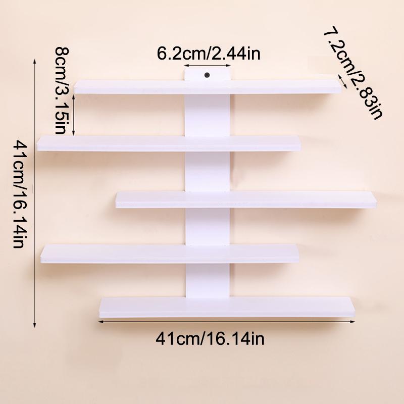 5-Tier Adjustable Wall-Mounted Display Shelf For Action Figures, Small Building Blocks & Collectibles - Modern Home Decor Storag