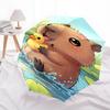 Capybara Themed Travel Umbrella-8 Ribs Automatic Opening and Closing, Portable Folding Design, Compact and Stylish Umbrella Suitable for Out