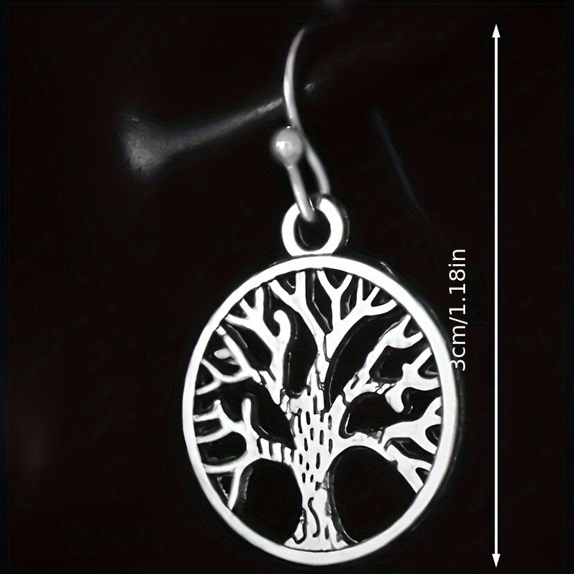 Elegante Vintage Lebensbaum Anhänger Ohrringe - Damenmode Legierungsaccessoires für lässige Dekoration