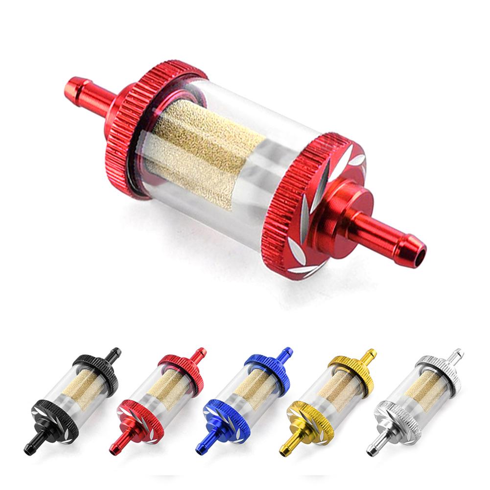 Car Modified Aluminum Alloy Sheel Copper Core Oil Filter Fit for Dirt Pit Bike Gasline Fuel Filter With Copper Core Universal