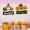 Adorable Halloween Wooden Hanging Decor Featuring Pumpkin Gnome And Witch Designs