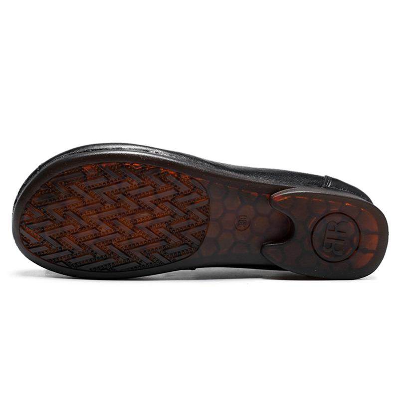 Women Shoes Genuine Leather Flat Slip On Loafers Non Slip Shoes Soft Breathable Flats Women Outdoor Summer Shoes Casual