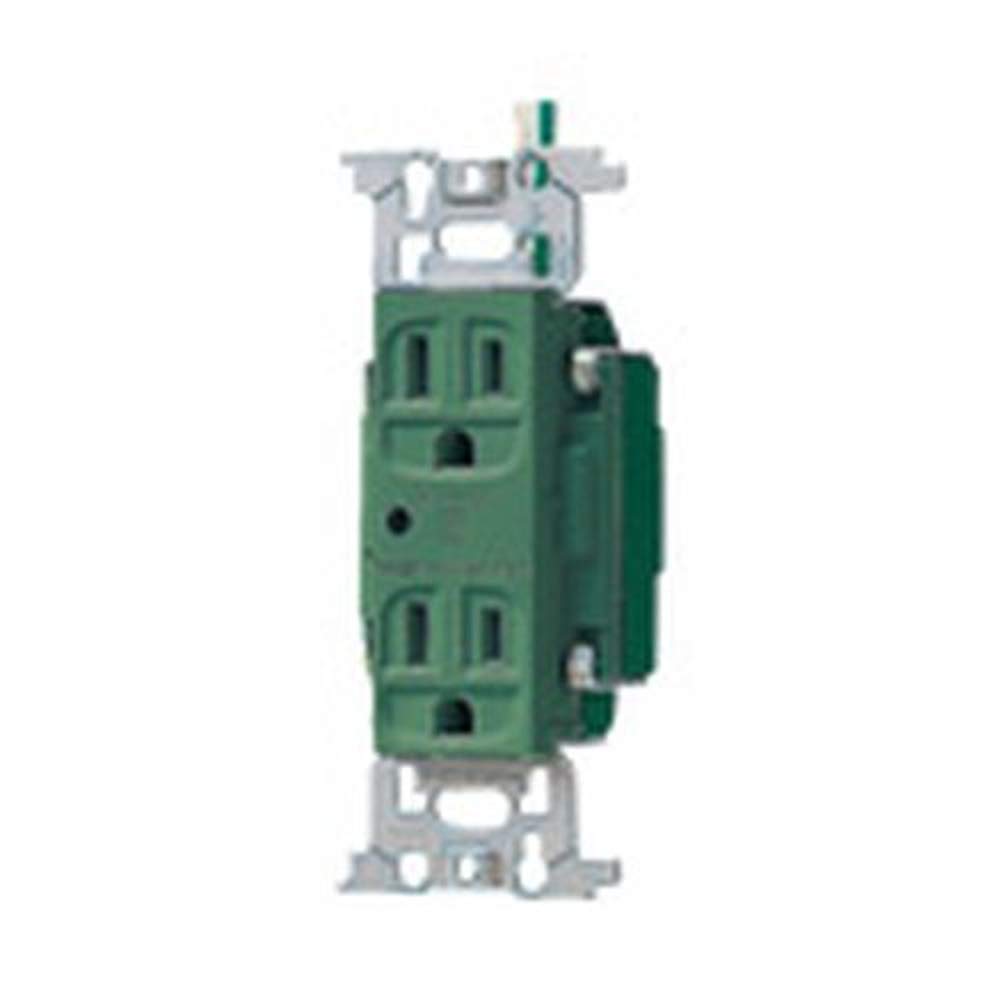 

Panasonic Full Color Medical Embedded Grounding Double Outlet with Power Indication Lamp Green WN13185GK