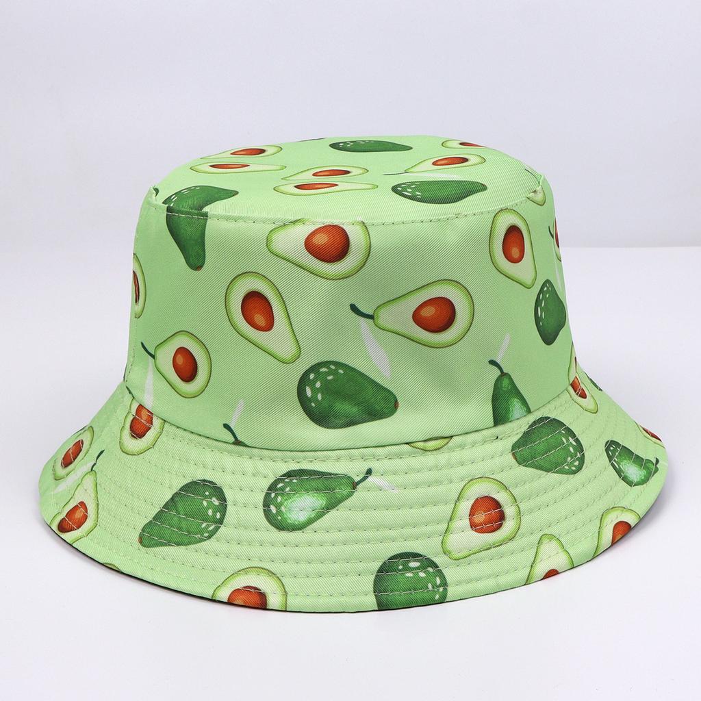New European and American fashion retro pattern printed bucket hat women's outdoor travel sun hat double-sided can wear pot hat men