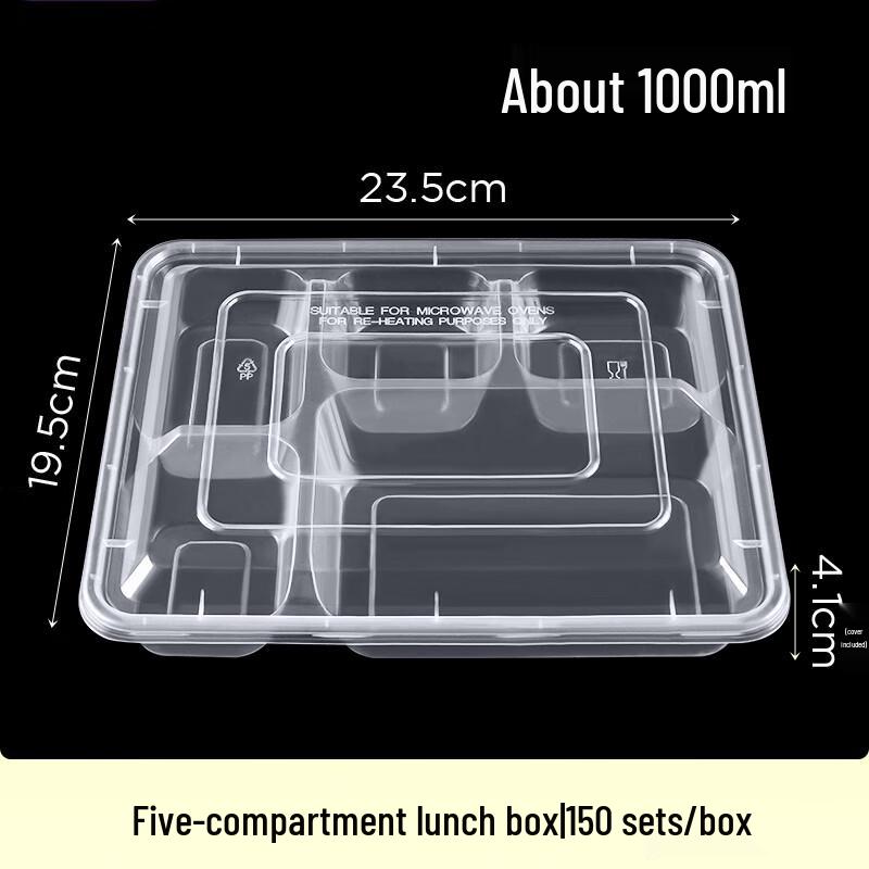 Molona Disposable Divided Meal Prep Containers
