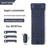 Foot-Pump Inflatable Camping Mattress with Built-in Pillow