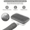 1 Count Deshedding & Massage Comb - Push-Button Release, Anti-Slip Grip - Black Friday Essential for Cat & Dog Grooming