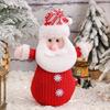 Snowman Christmas Doll Bag Knitted Xmas Drawstring Bag Christmas Candy Bag  Christmas Party