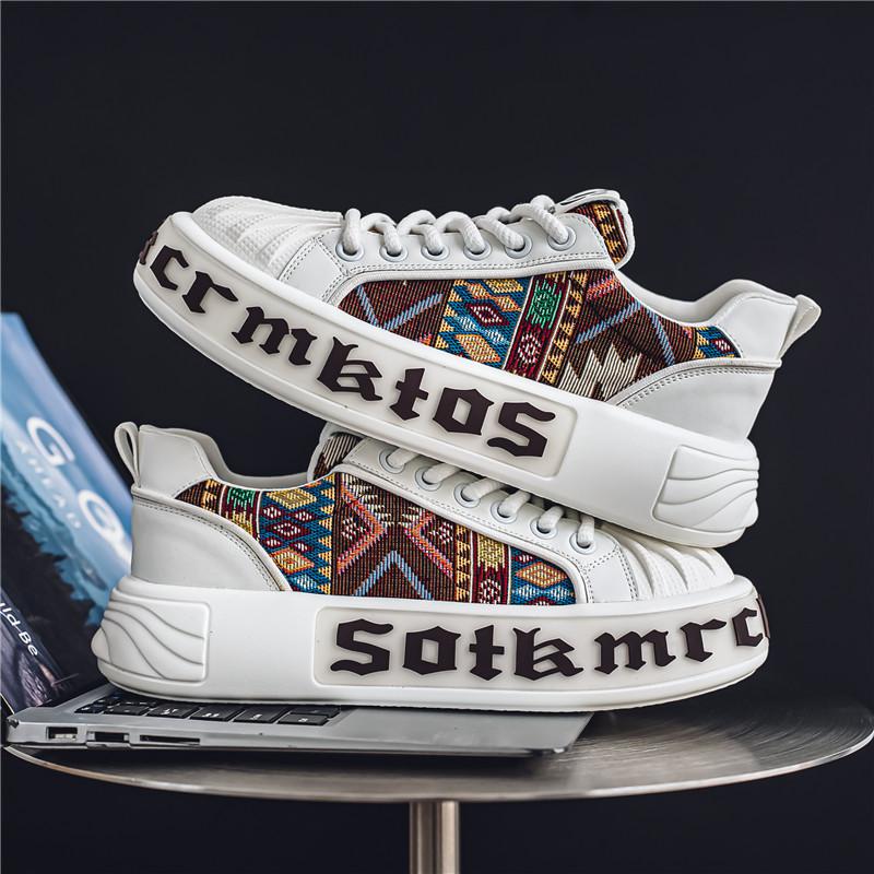 

Чоловіче взуття 2024 Нове літнє дихаюче маленьке взуття Чоловічі універсальні модні повсякденні кросівки для чоловіків 44 коричневий