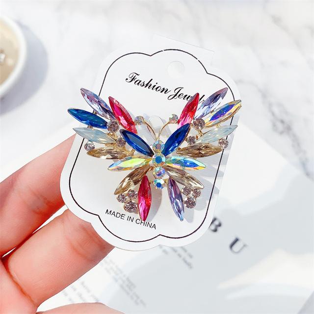 

Модная брошь из сплава, хрусталя, брошь с букетом из стразов, аксессуары для брошей высокого класса