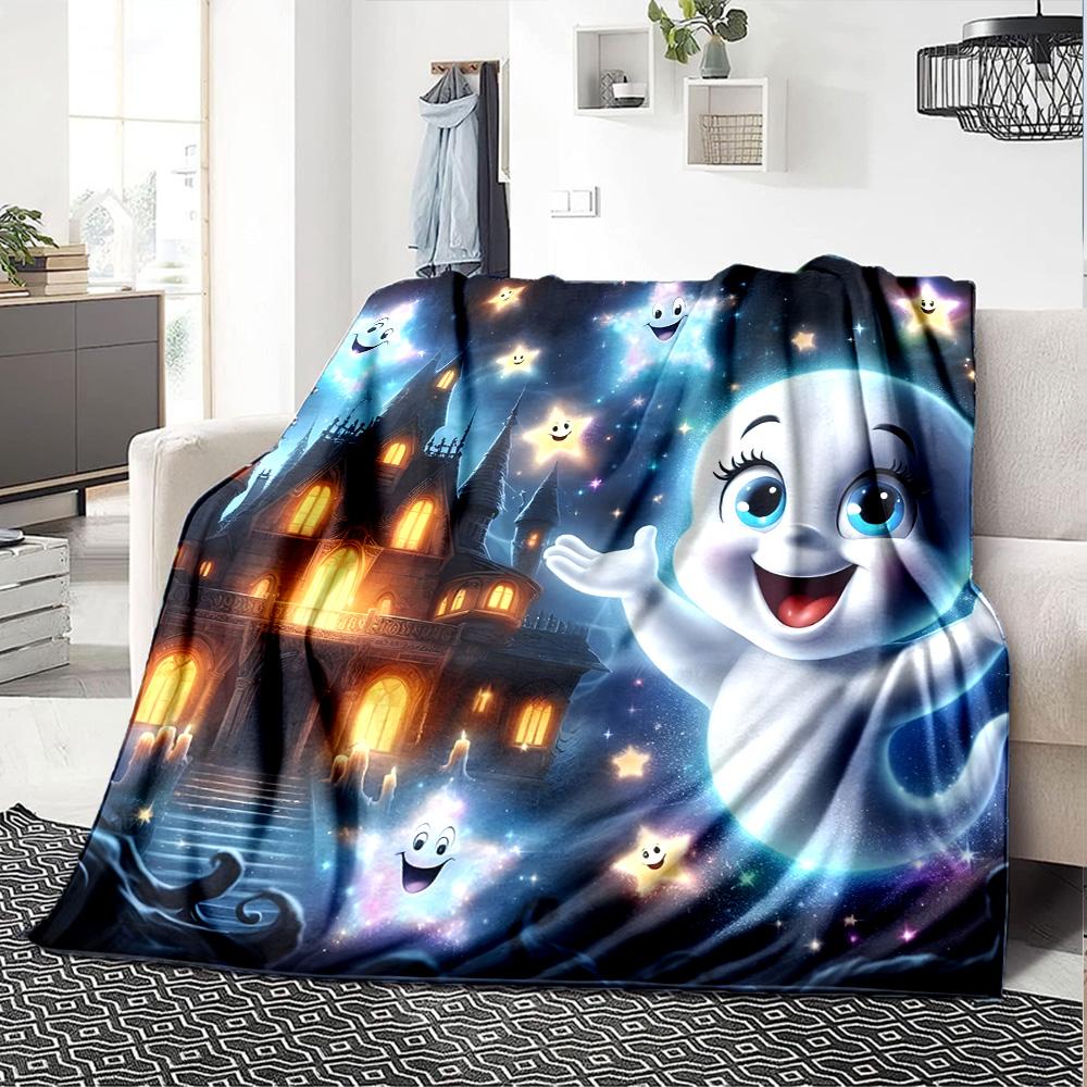 1pc Casper2 Blanket, Gift, for Men and Women, Soft Blanket, Good for Sofa Bed Couch Travel, Lightweight Flannel Blanket