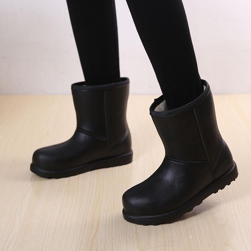 Ultra-Light Velvet Waterproof Snow Boots, EVA Materia, High-Top Design for Work, Car Wash, and Livestock Use