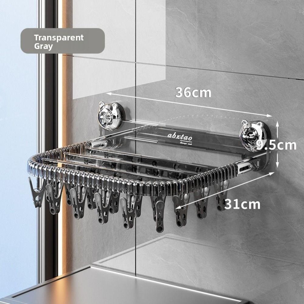 Faltbarer Saugnapf-Trockenständer Rotierender Babykleidung-Trockenständer Hängender Kleiderständer Badezimmer