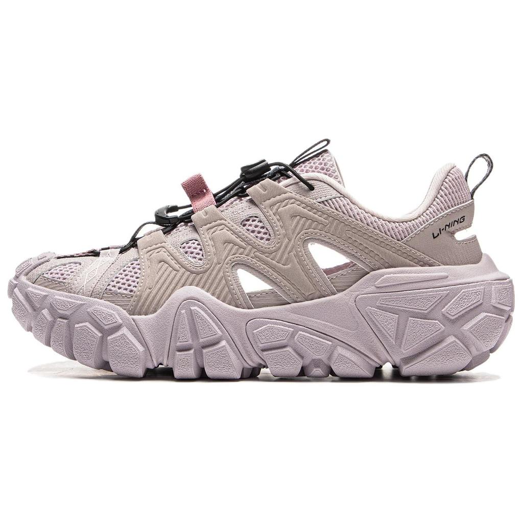 Li Ning Sand Dune Breathable And Lightweight River Trekking Shoes Women's Pink Purple AGCV120-3