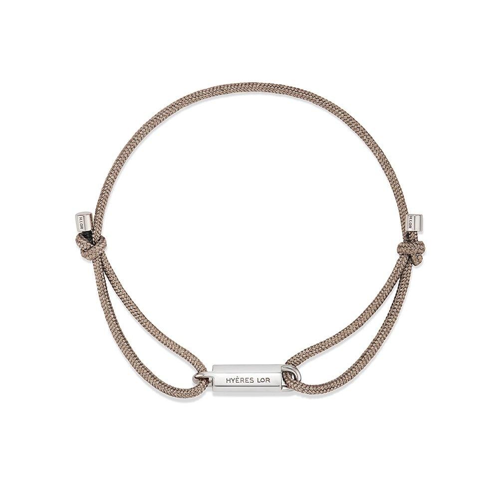 H Edition Silver (W) String Bracelet Cocoa Hl6B31607W9210