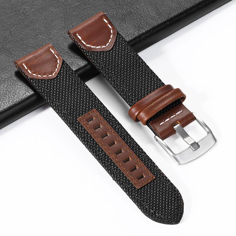 Vintage Nylon Watch Band 20mm 22mm for Seiko Watch Strap for Smart Watch Bracelet Belt Men Women Universal Replacement Bands