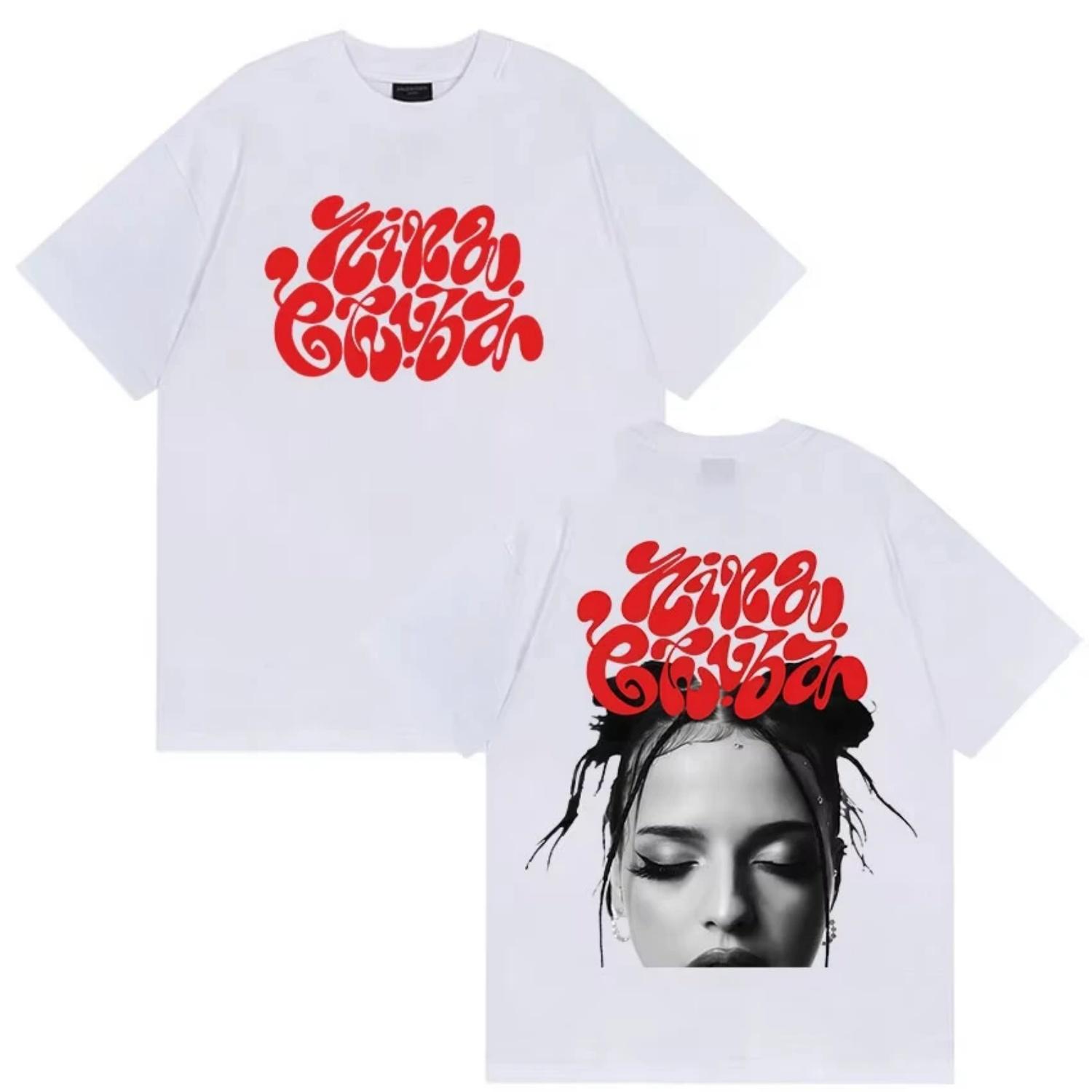 

Nina Chuba Album Tour 2025 Print T Shirt Men Women Hip Hop Clothing Short Sleeve T-shirts Retro Fashion Oversized Cotton T-shirt S чёрный