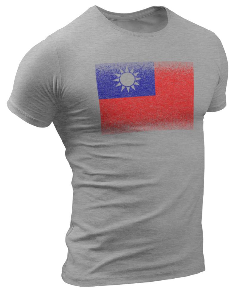 

Тайваньская ретро винтажная футболка Футболка с флагом Тайваня Футболка с тайваньским флагом L