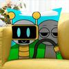 Game SSprunki fun World Various Sizes Square Pillow Case For Car Home Bedchamber Decor
