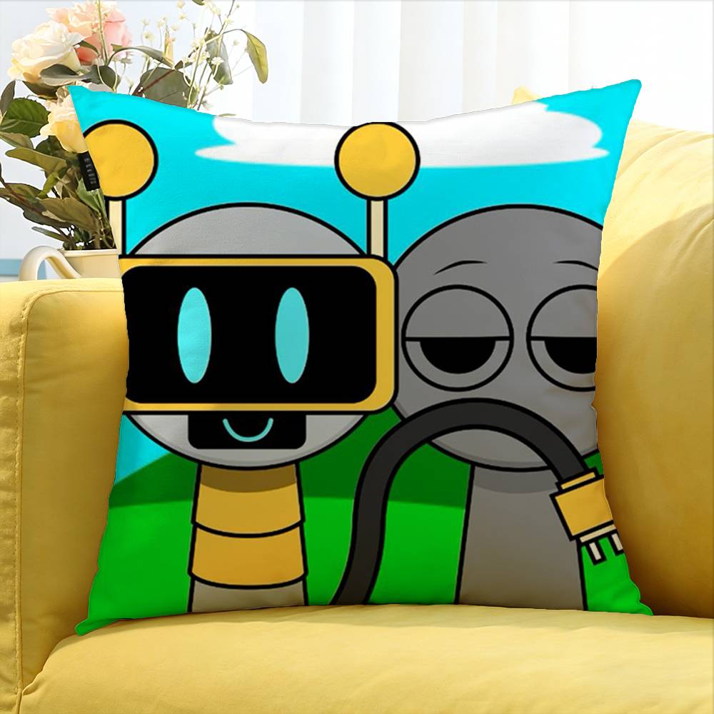 Game SSprunki fun World Various Sizes Square Pillow Case For Car Home Bedchamber Decor