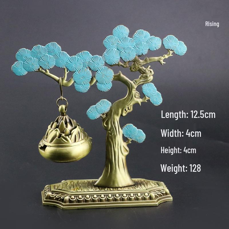 Pine Tree Hanging Incense Diffuser for Home - Agarwood & Sandalwood Censer for Tea and Incense Ceremonies