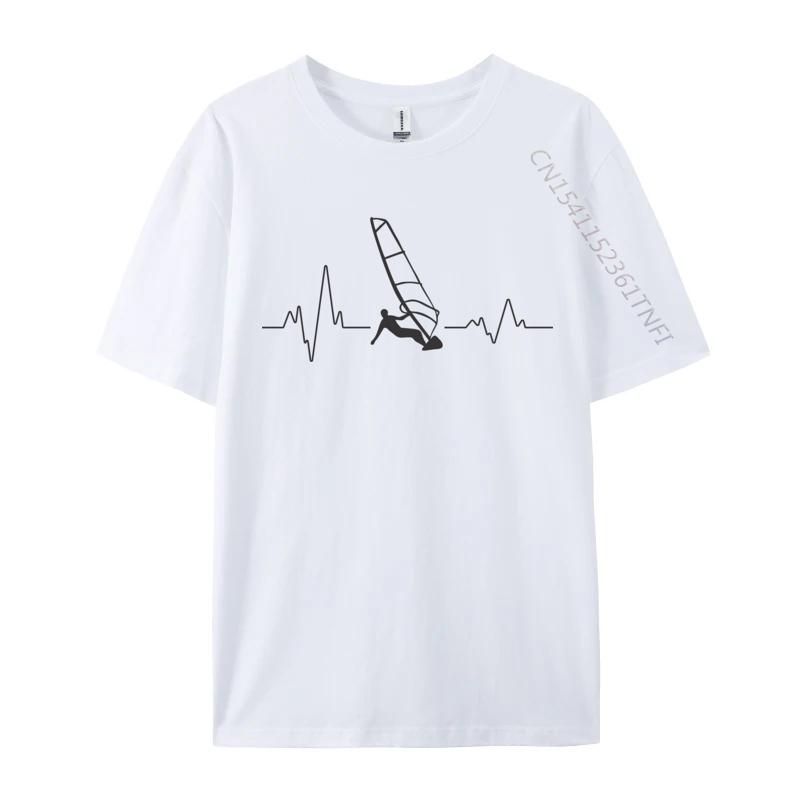 Windsurfing Windsurfer Serce Koszulki Zwykłe Góry T Shirt Sporty Wodne T Shirt Mężczyźni Żeglarstwo Miłośnicy Surferów Koszulka