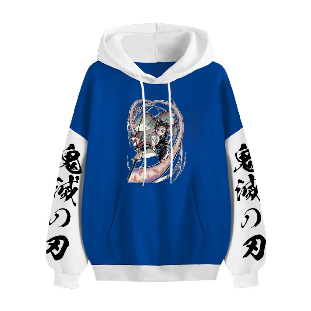 Kochou Shinobu Manga Hoodie Demon Slayer Print Sweatshirt For Men Women Streetwear Long Sleeve Fleece Hooded Clothing Tops