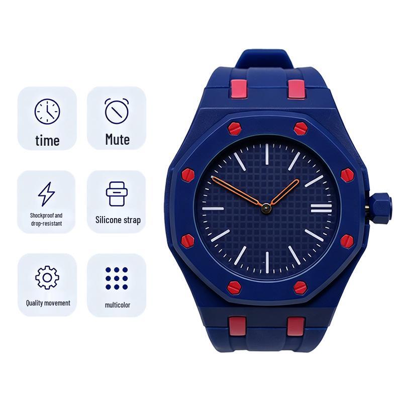 2026 AR Edition Octagonal Silicone Quartz Watch - Fashionable, Drop-Resistant, Waterproof