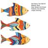 3 Pezzi Pesci in Legno Decorazione Murale Nautica, Arte Murale Pesce Rustico Estivo, Tema Costiero Oceanico Ornamenti da Appendere Vintage per Casa, Casa sul Lago, Bagno