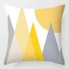 40X40 Yellow Geometric Throw Pillow Case Black Grey Striped Cushion Cover Modern Home Decor For Sofa Living Room Car Chair